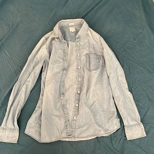 Jcrew Light Chambray Shirt Perfect Fit S